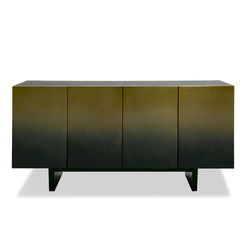 Modrest Elmira Glam Black Ash & Gradient Stainless Steel Buffet