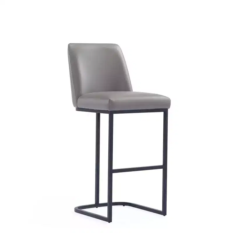 Manhattan Comfort Serena Leatherette Upholstered Metal Barstool