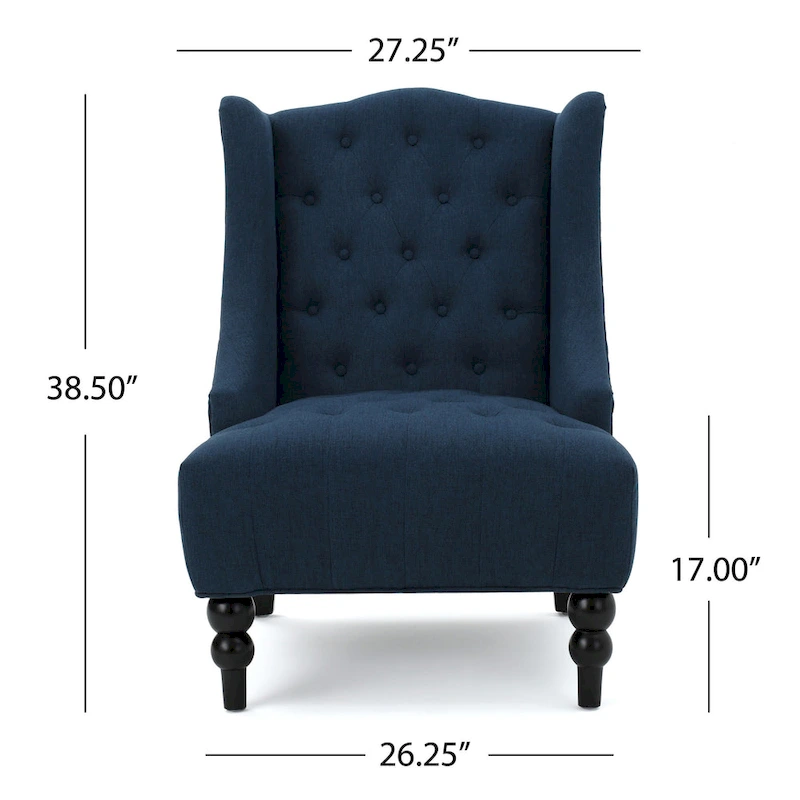 Christopher Knight Home Toddman Tufted High-Back Club Chair - 27.25 L x 33.75 W x 38.50 H