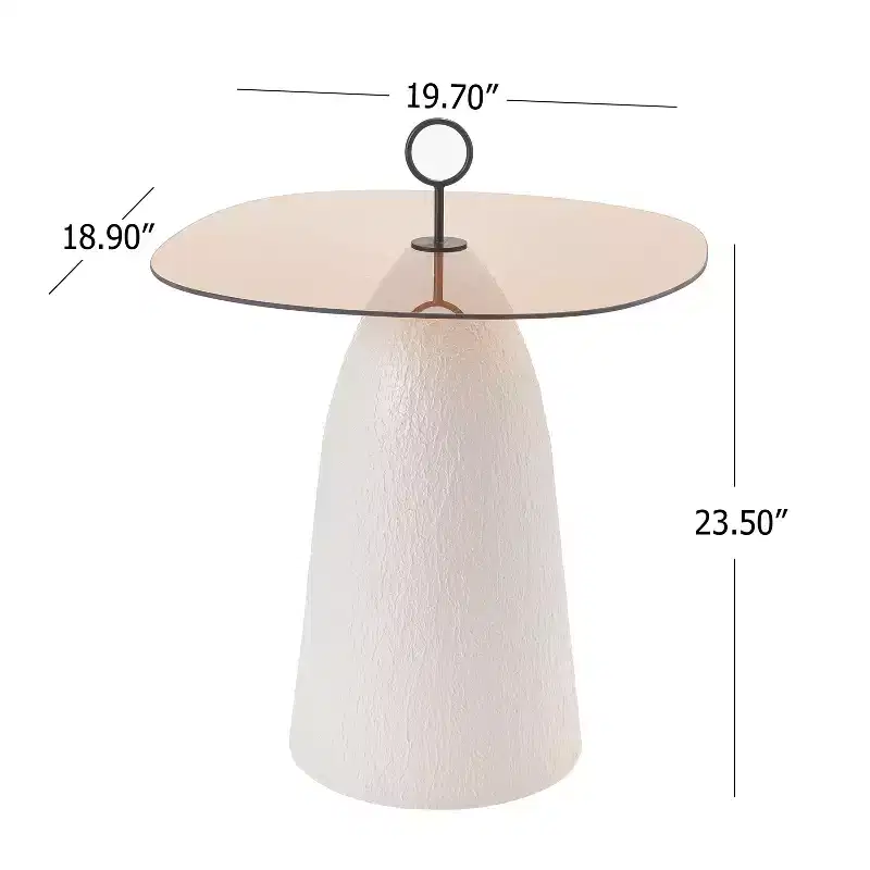 Christopher Knight Home Hanne Modern Accent Side Table with Tempered Glass Top