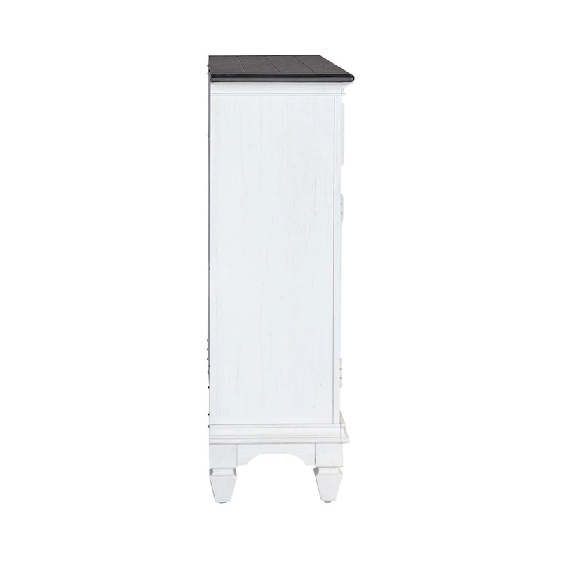 Allyson Park Wirebrushed White Charcoal 42 Inch Accent Hall Console