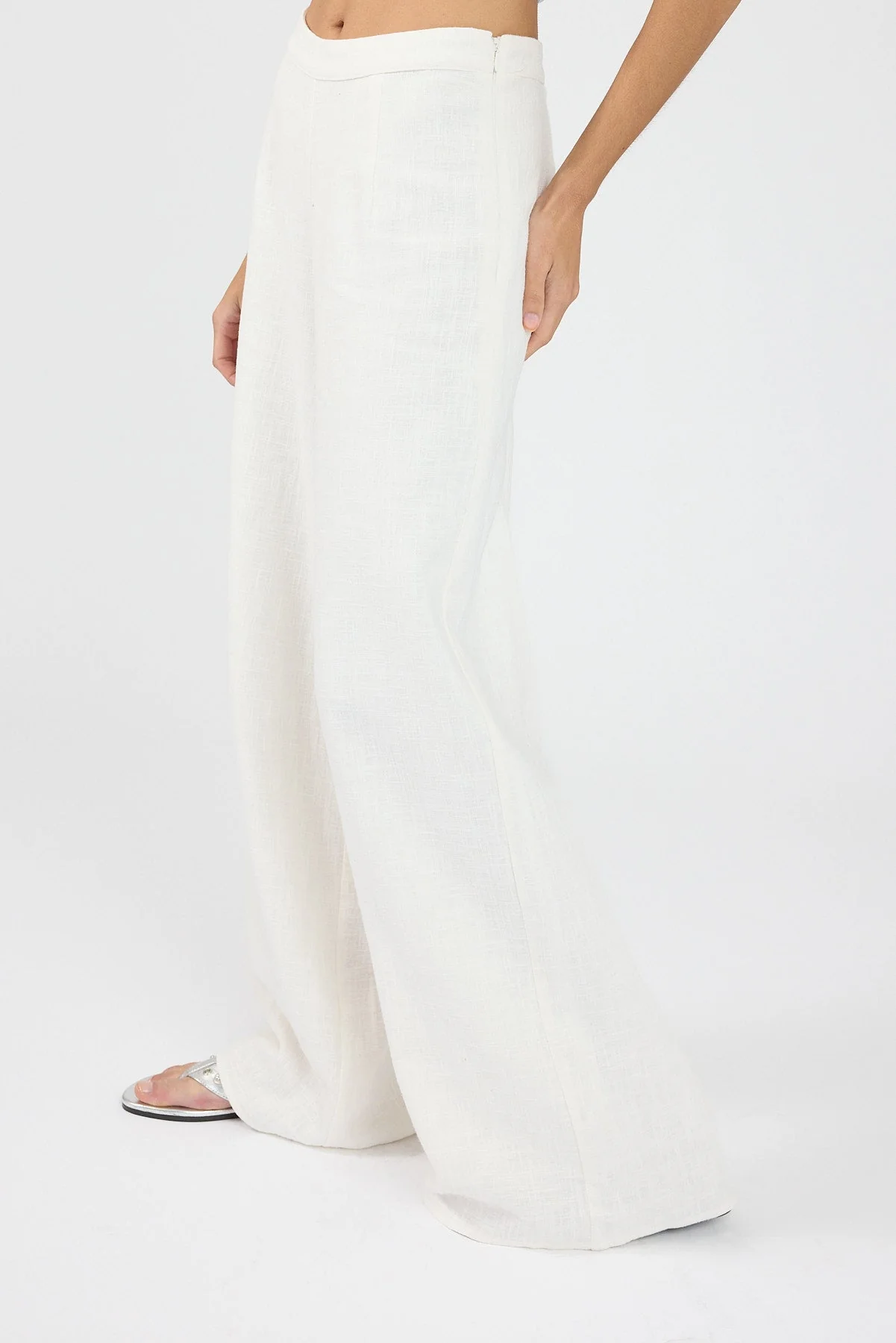 LINEN PANT White