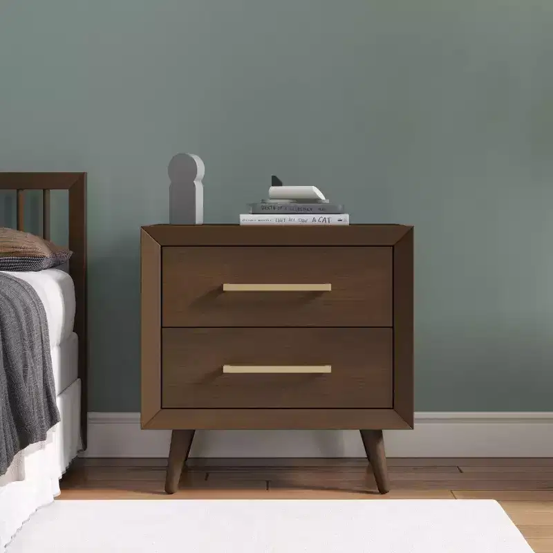 Child Craft Cranbrook 2 Drawer Nightstand for Nursery or Bedroom, Large Storage Drawers, Made of Sturdy Pinewood, Non-Toxic, Baby Safe Finish