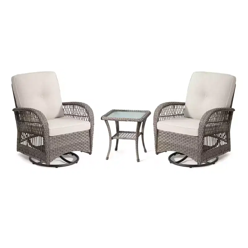 UPTIOT Outdoor 2 - Person Outdoor Seating Group with Cushions