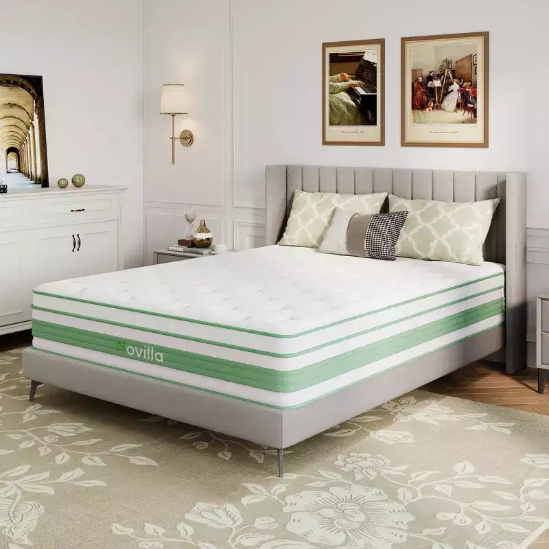 Novilla 12/14 inch Medium Firm Gel Memory Foam Hybrid Mattress with CertiPUR-US and ACA Certified