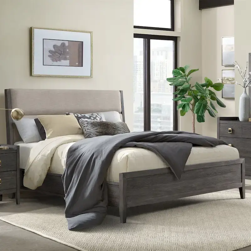 Queen Platform Bed | Rattan Headboard, 2 Drawers & Pull-Out Trundle