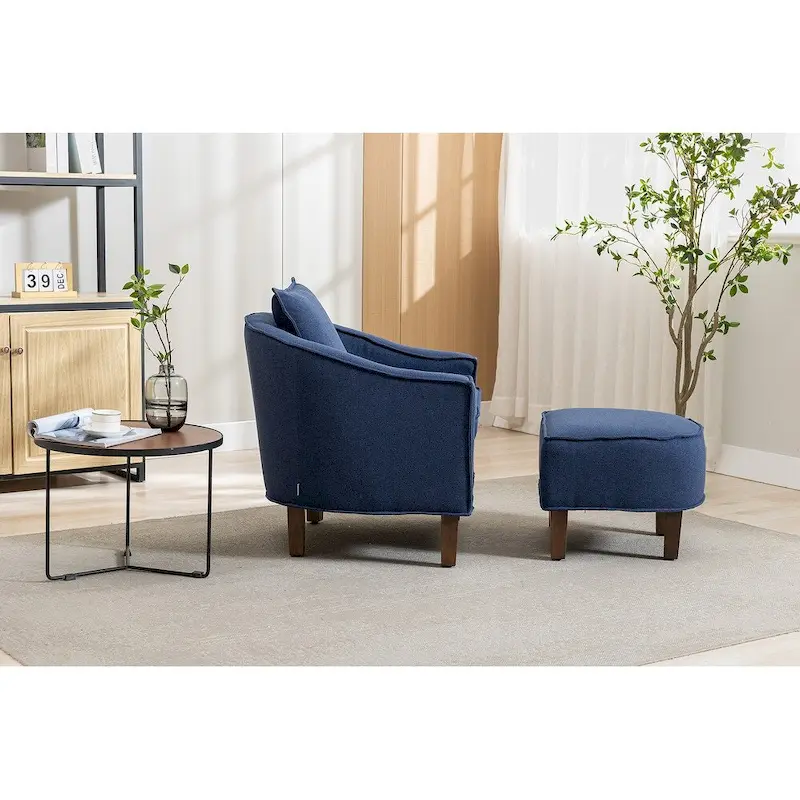 Accent Chair with Ottoman