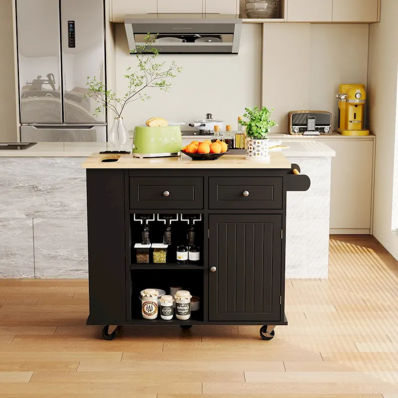 Kitchen Island with Power Outlet