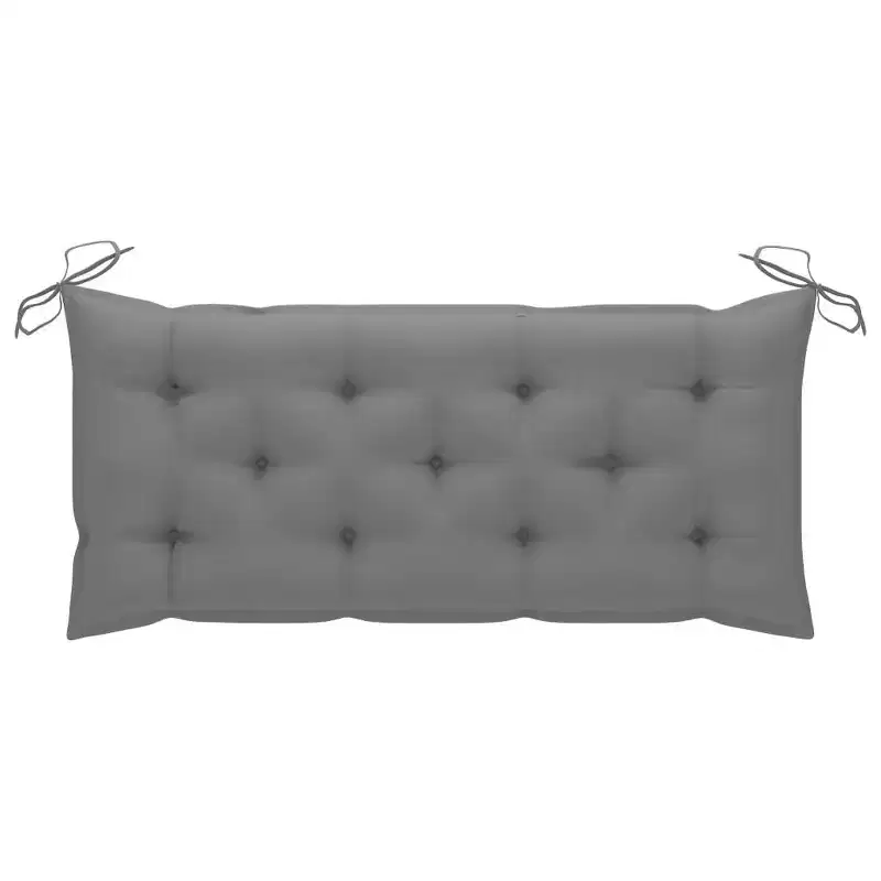 vidaXL Garden Bench Bamboo Bamboo frame and polyester cushion 46.5 in