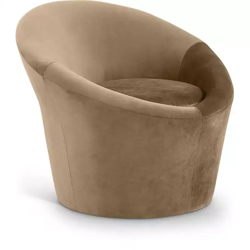 Velvet Accent Chair – Single Seat | Beige / Black / Brown / Camel / Cognac / Cream / Green / Saddle / Taupe