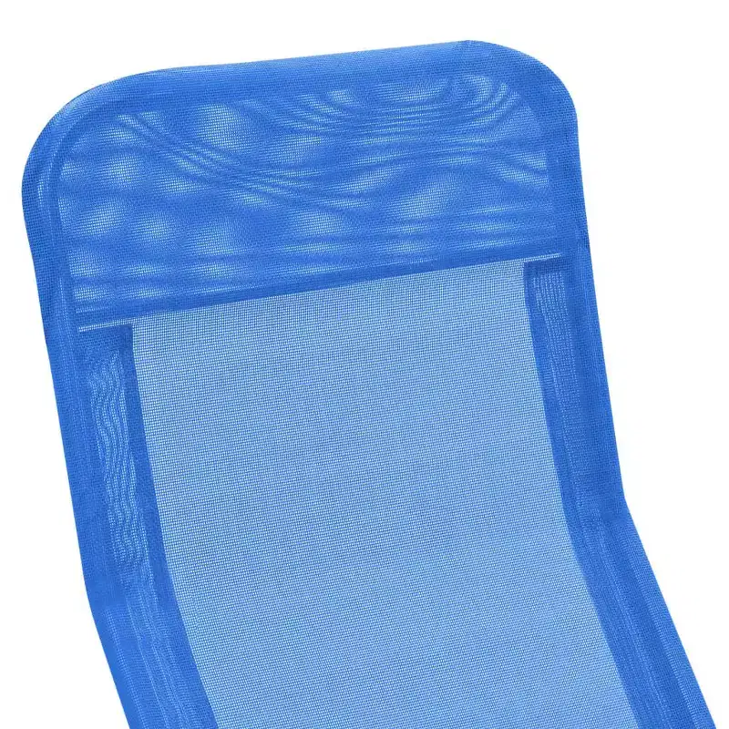 vidaXL Sun Lounger Set of 2 Powder-coated steel, Textilene Standard