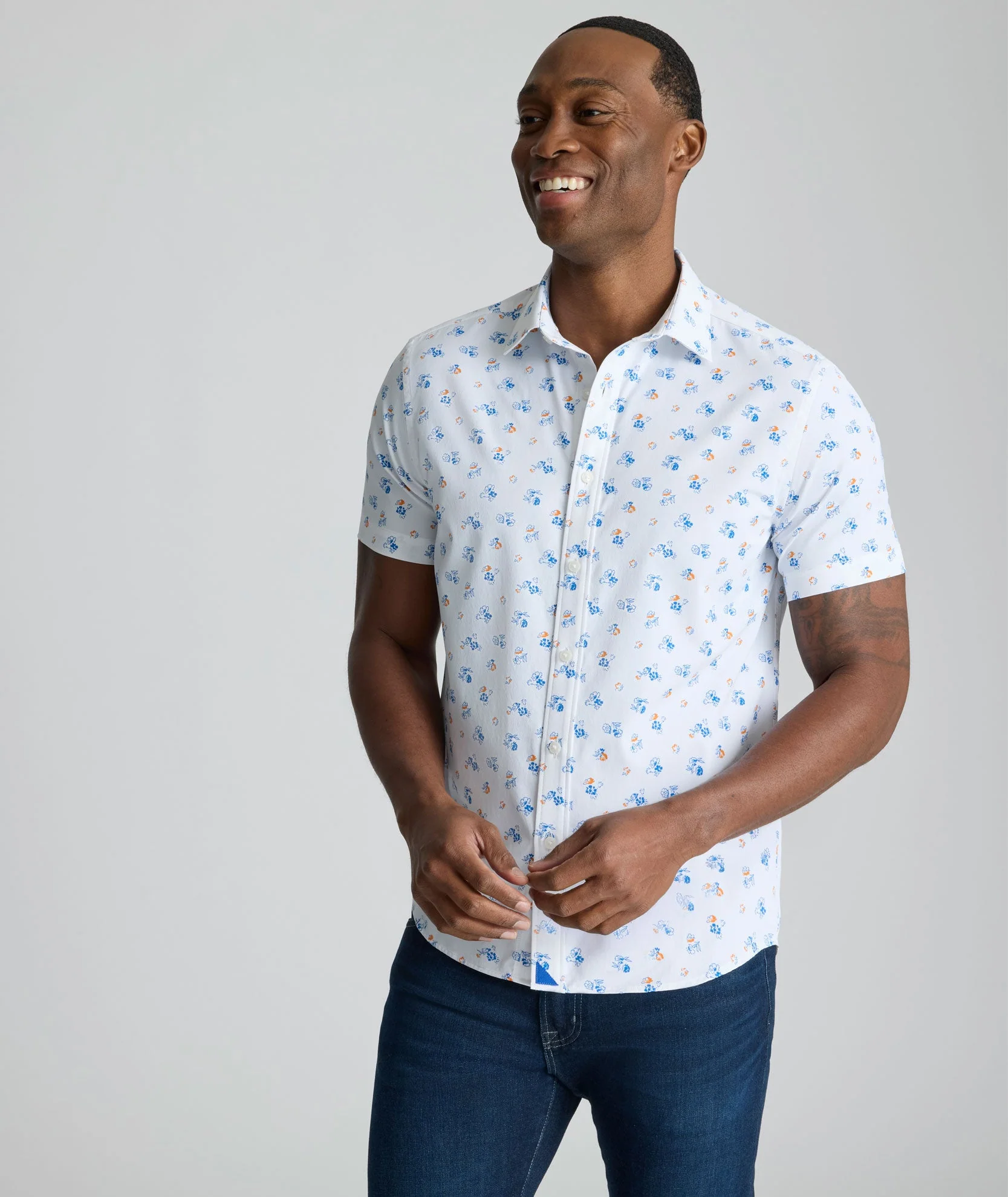 Opal Short-Sleeve Stretch Nylon Shirt