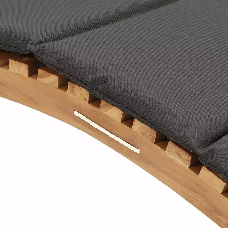 vidaXL Garden Sunlounger with Cushion Brown 77.95 x 21.65 x 23.03 in