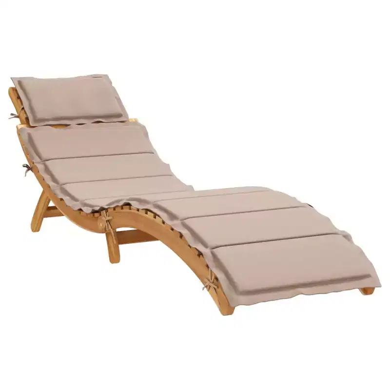 vidaXL Sun lounger21.65 x 72.44 x 25.20 in Solid Acacia Wood