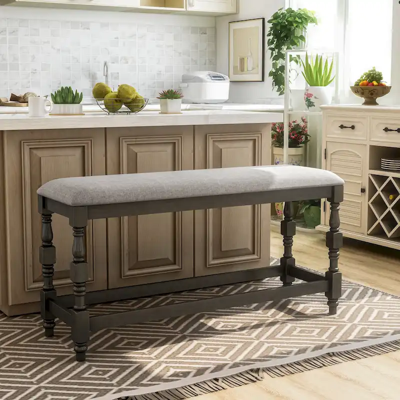 Farmhouse 50-inch Counter Height Bench
