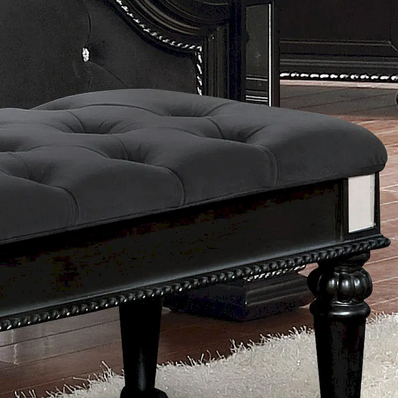 Zeln Traditional Fabric Tufted Upholstered Accent Bench by Furniture of America