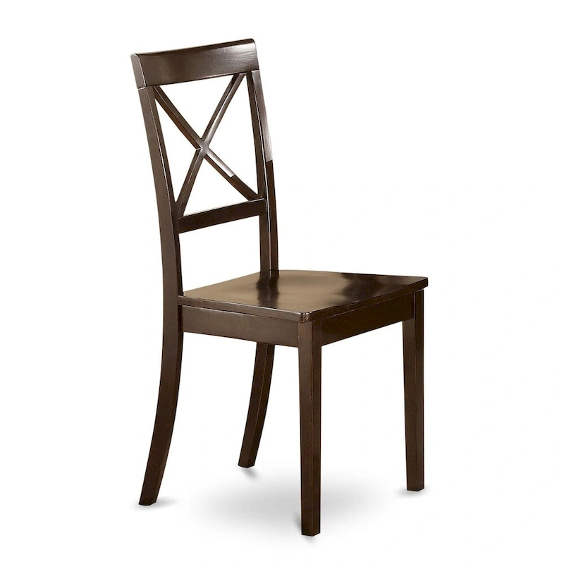 East West Furniture Dining Furniture Set Includes a Square Kitchen Table with Butterfly Leaf and 4 Dining Chairs, Cappuccino