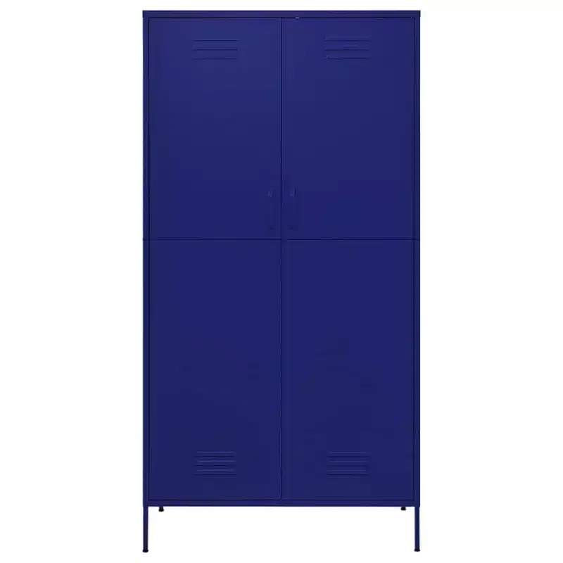 vidaXL Wardrobe Navy Blue 35.4x19.7x70.9 Steel