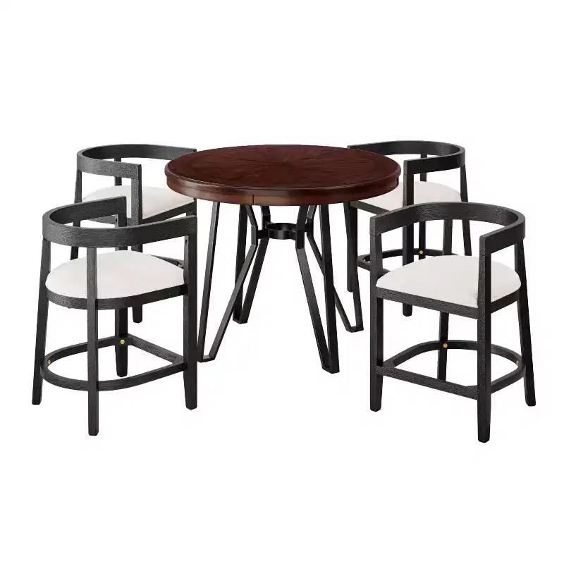 Christopher Knight Home Ember 5 Pieces Metal and Rubberwood Counter Height Dining Set
