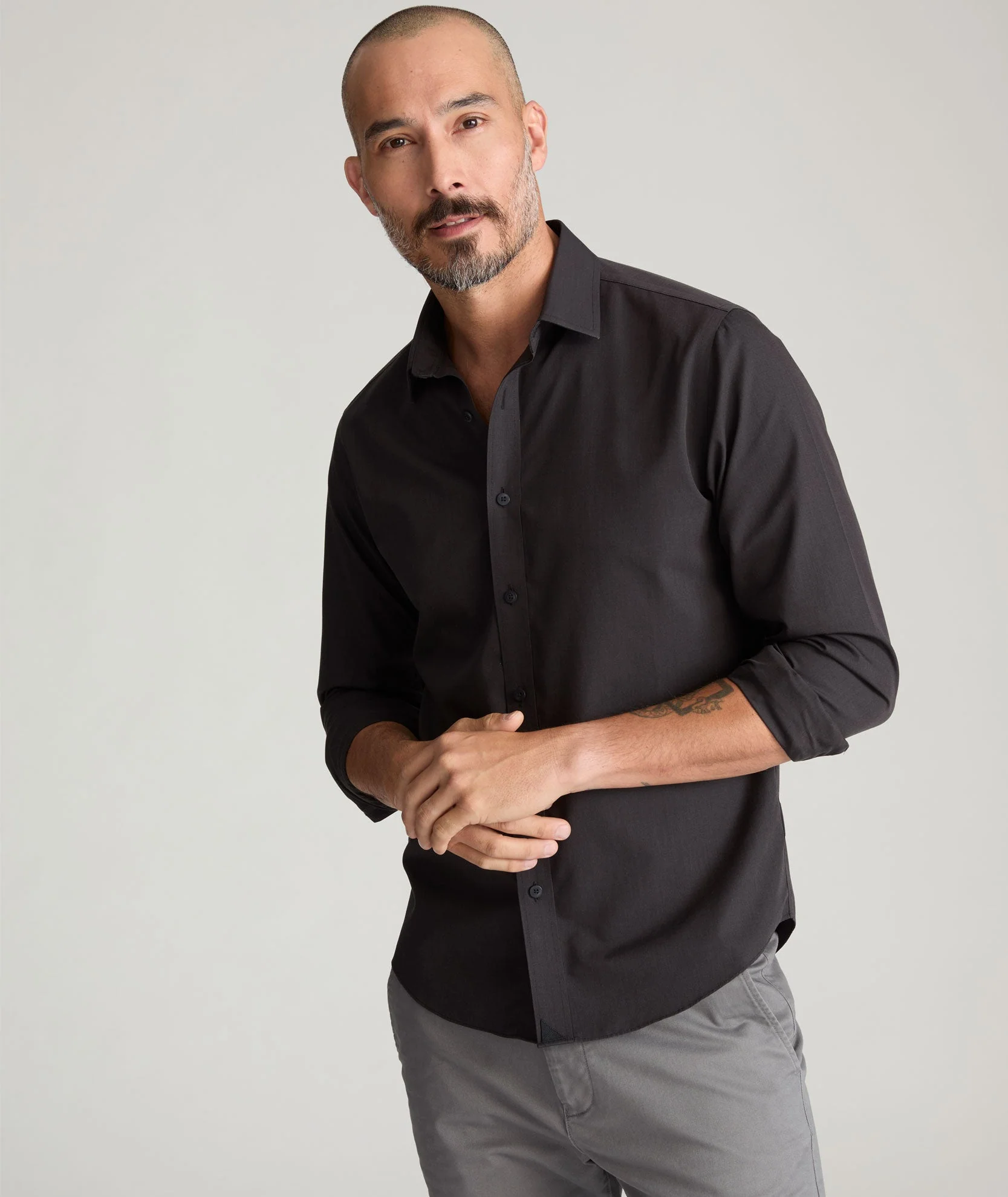 Classic Black Cotton Shirt