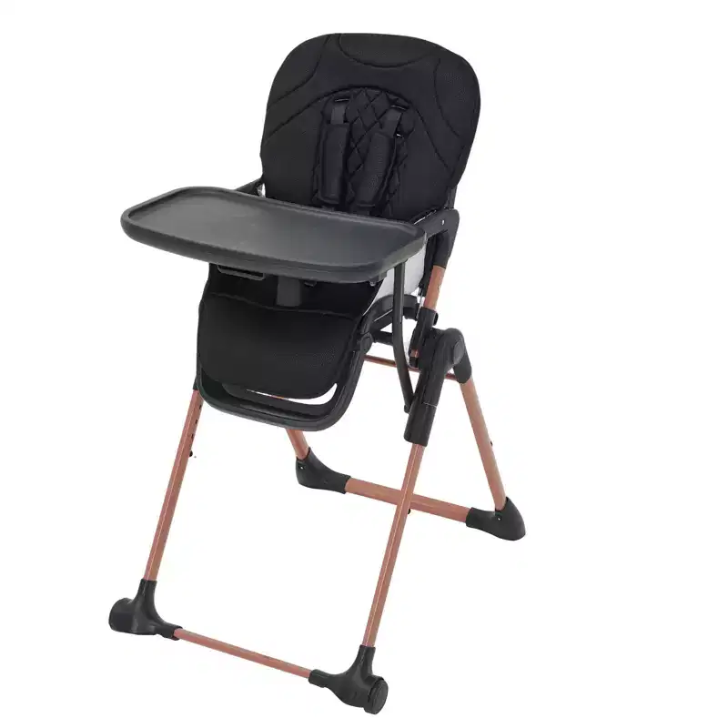 3-in-1 Portable & Foldable High Chair, Adjustable Feeding Chair with Removable Trays, Compact Convertible Toddler Chair for 6-36 Months Baby