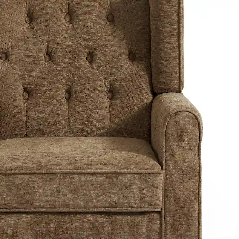 Button-Tufted Accent Club Chair Wingback Armchair Set of 2