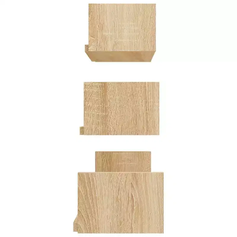 Shelf Black Engineered wood Large Wall-mounted