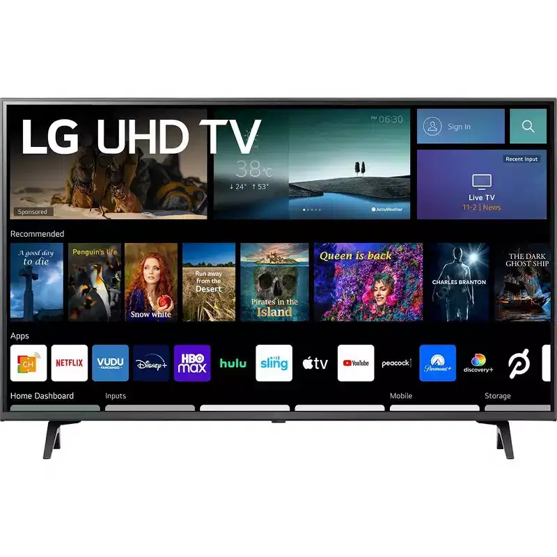 LG 43 Inch Class UQ7070 ZUD series LED 4K UHD webOS 22 Smart TV