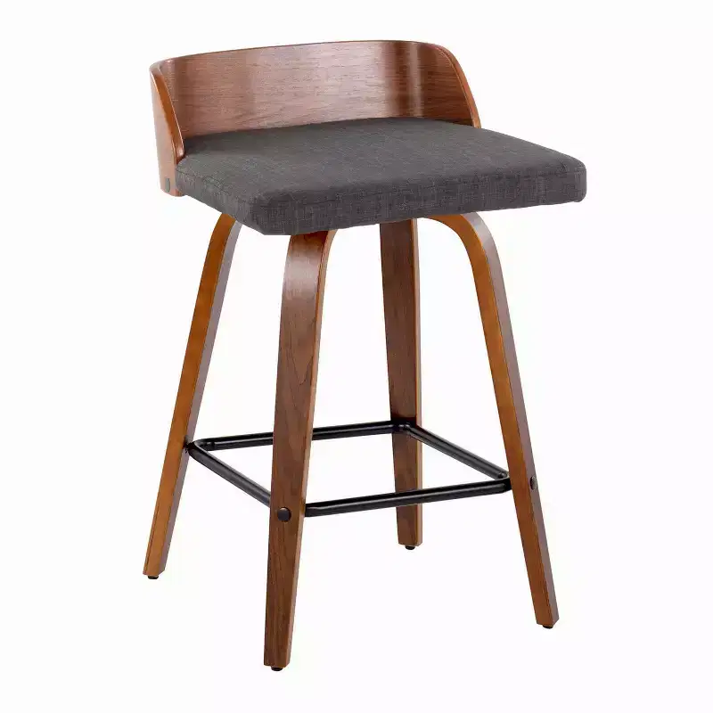 LumiSource Set of 2 26 Maya Swivel Counter Height Barstools