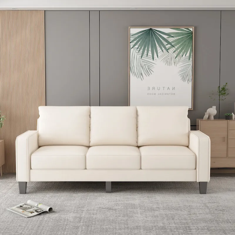 3-Seat Sofa with Storage | Beige / Grey / Grey & Black | Fabric