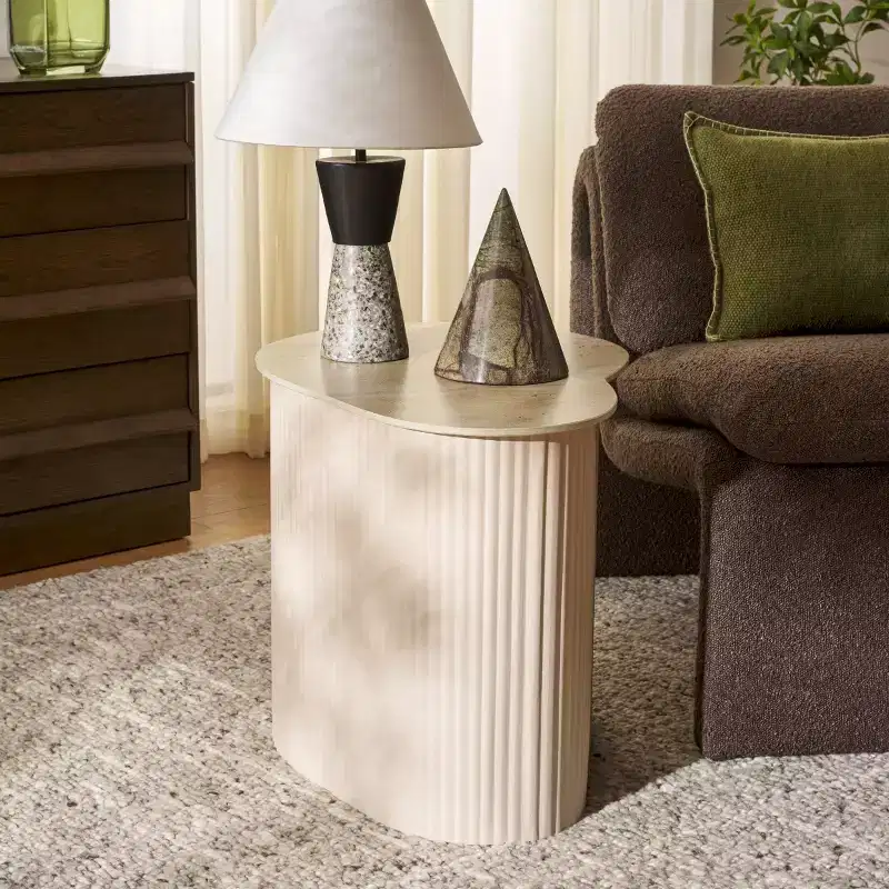 MTP Small Ceramic Side Table - ACC2911A - Beige Ceramic/Beige - Safavieh