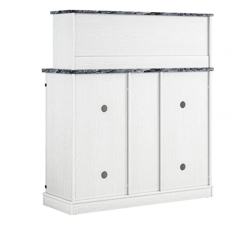 47 in. Farm Style Wood Buffet Bar Cabinet