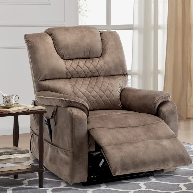 35.5W Dual Electric Power Lift Recliner,Massage&Heat,180 degrees