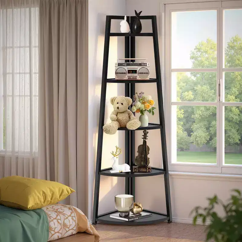 MAYEERTY 5-Tier Versatile Corner Storage Shelf for Multiple Scenarios