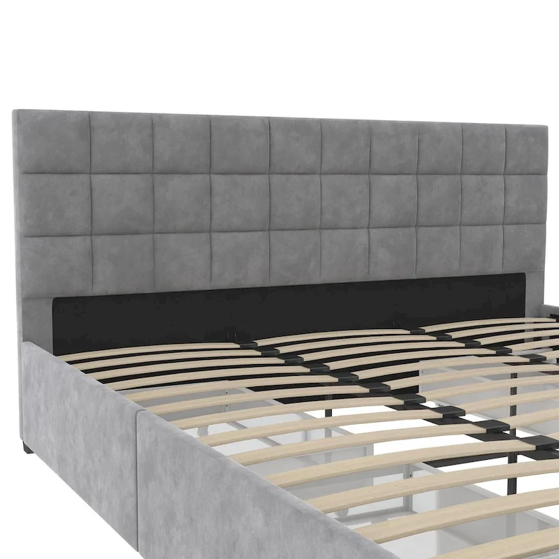 CosmoLiving Serena Upholstered Bed with Drawers