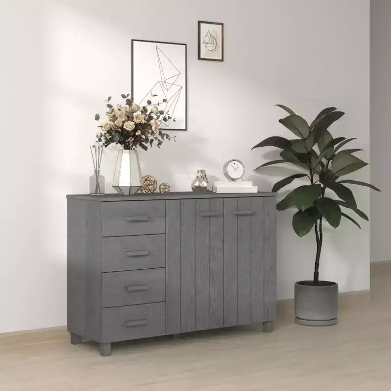 vidaXL HAMAR Sideboard Buffet Console Cabinet for Kitchen Solid Wood Pine
