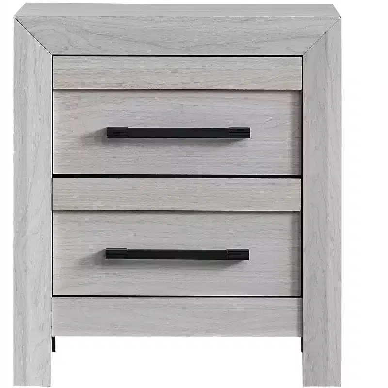 Passion Furniture Rustica 2-Drawer 24 in. W Nightstand