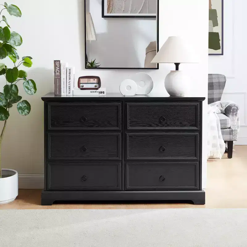 31.5 in. H Accent Cabinet with 6 Drawers