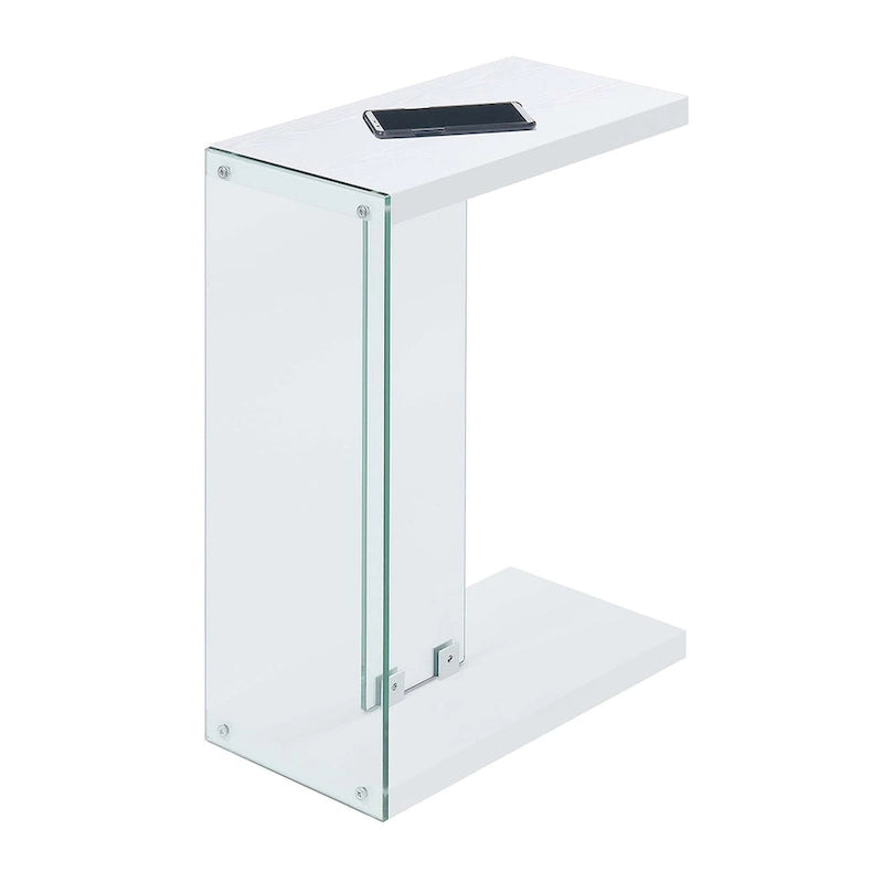 Glass C End Table