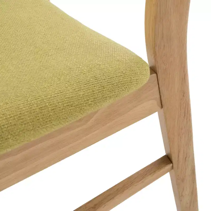 GDFStudio Alexis Mid Century Modern 7 Piece Fabric and Upholstered Rubberwood Dining Set