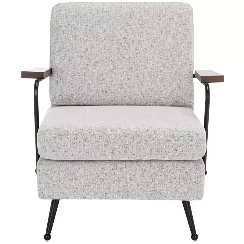 Lohan Arm Chair - ACH5201A - Light Grey/Gold - Safavieh