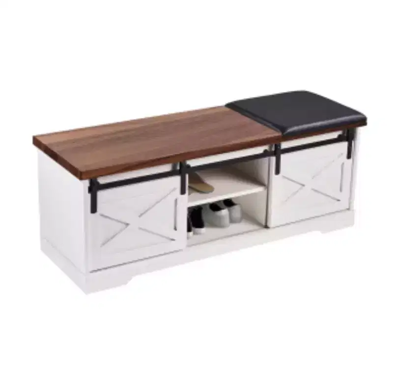 Sliding Door Shoe Bench, MDF,