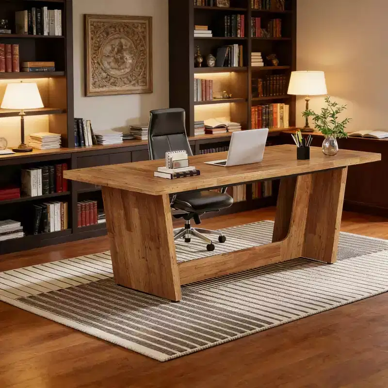 GDFStudio Tyuzu Industrial Wood Conference Table