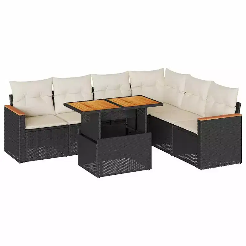 vidaXL Outdoor Sofa Set with Cushions in Different Colors