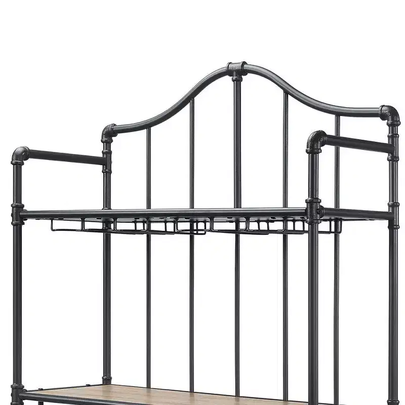 Edina 39" Wine Racks Oak and Sandy Black - Acme Furniture