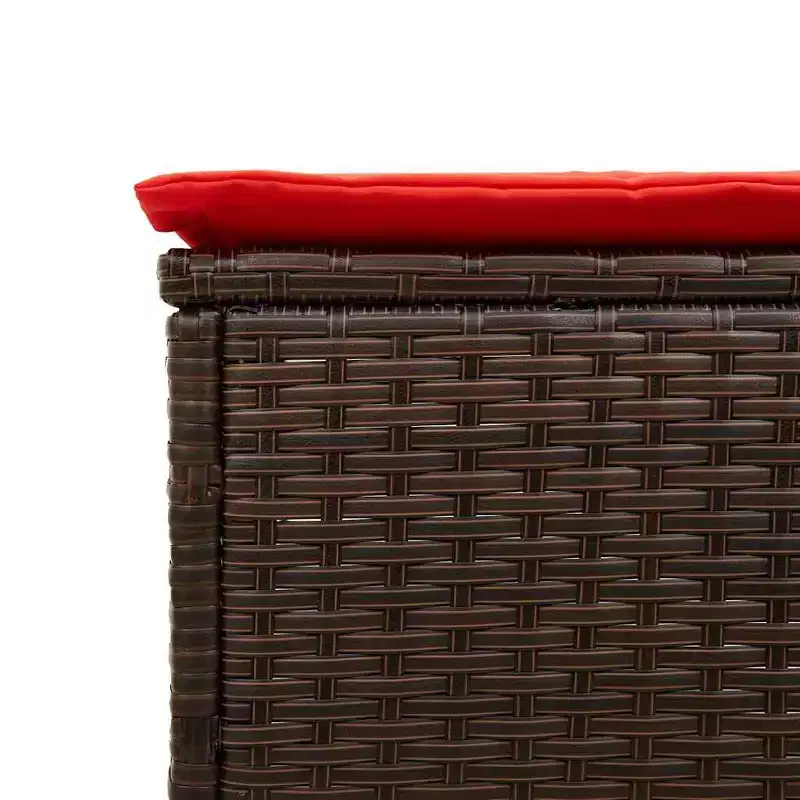 vidaXL Patio Sun Lounger Set PE rattan Extra Long Removable Covers