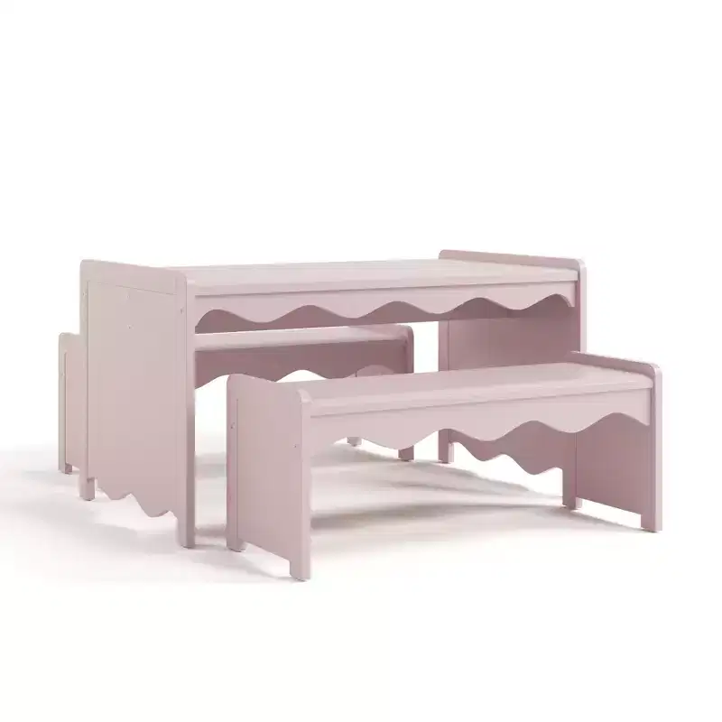 Storkcraft 3pc Casablanca Deluxe Montessori Kids Activity Table and Bench Set