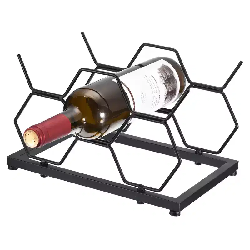 Countertop Freestanding Geometric Space Saving Wine Rack