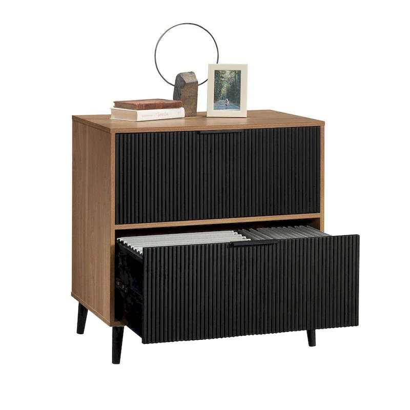 Lateral File Cabinet with Swing-Out Drawer – Wood Office Storage for Letter & Legal Files