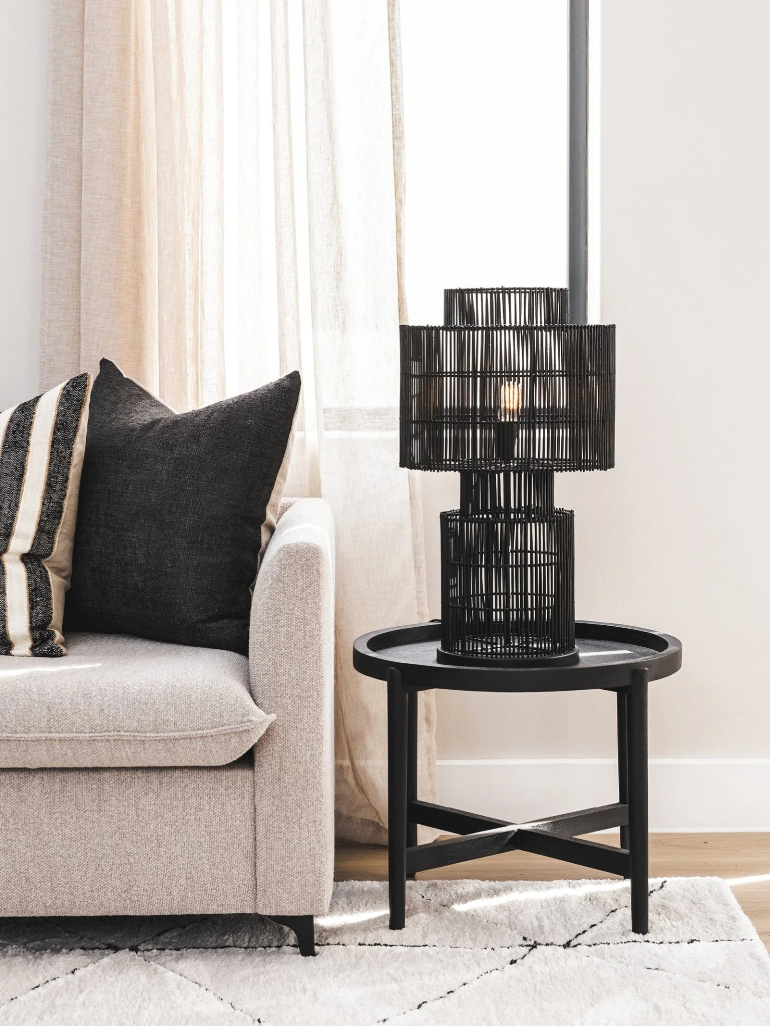 Contemporary Wood Armchair for Living Room